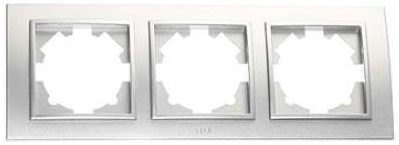 Рамка трехместная EL-BI Zena серебро (500-011000-227) купить в Мастак Рамка трехместная EL-BI Zena серебро (500-011000-227) купить в сети строительных магазинов Мастак