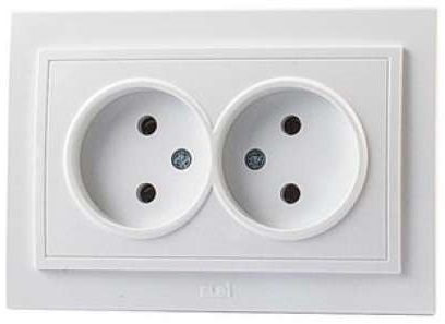 Розетка двойная скрытая EL-BI Zena белая (500-015620-908) купить в Мастак Розетка двойная скрытая EL-BI Zena белая (500-015620-908) купить в сети строительных магазинов Мастак