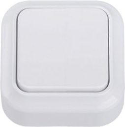 Выключатель одноклавишный наружный BYLECTRICA Вариант белый (А1 6-2111) купить в Мастак Выключатель одноклавишный наружный BYLECTRICA Вариант белый (А1 6-2111) купить в сети строительных магазинов Мастак