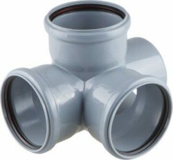 Крестовина двухплоскостная для внутренней канализации 110/110/110х87 РосТурПласт (36539) купить в сети строительных магазинов Мастак