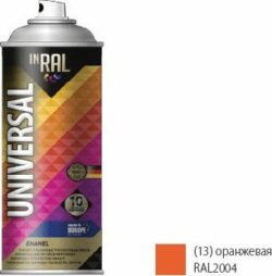 Эмаль аэрозольная универсальная оранжевый 2004 13 INRAL Universal Enamel 400 мл (26-7-6-013) купить в сети строительных магазинов Мастак