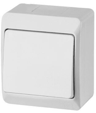 Выключатель проходной наружный ELEKTRO-PLAST Hermes белый (0331-02) купить в Мастак Выключатель проходной наружный ELEKTRO-PLAST Hermes белый (0331-02) купить в сети строительных магазинов Мастак