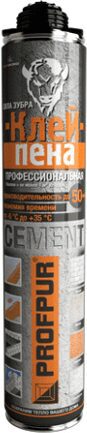 Клей-пена монтажная БЕЛИНЭКО Profpur Cement 850 мл (4814016005142) купить в сети строительных магазинов Мастак