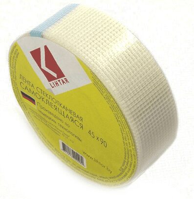 Лента стеклотканевая серпянка 45 мм 90 м самоклеющаяся LIHTAR (4814273000089) купить в Мастак Лента стеклотканевая серпянка 45 мм 90 м самоклеющаяся LIHTAR (4814273000089) купить в сети строительных магазинов Мастак