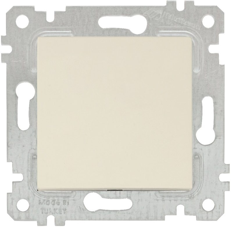Выключатель одноклавишный скрытый MUTLUSAN Rita кремовый (2200 401 0202) купить в Мастак Выключатель одноклавишный скрытый MUTLUSAN Rita кремовый (2200 401 0202) купить в сети строительных магазинов Мастак