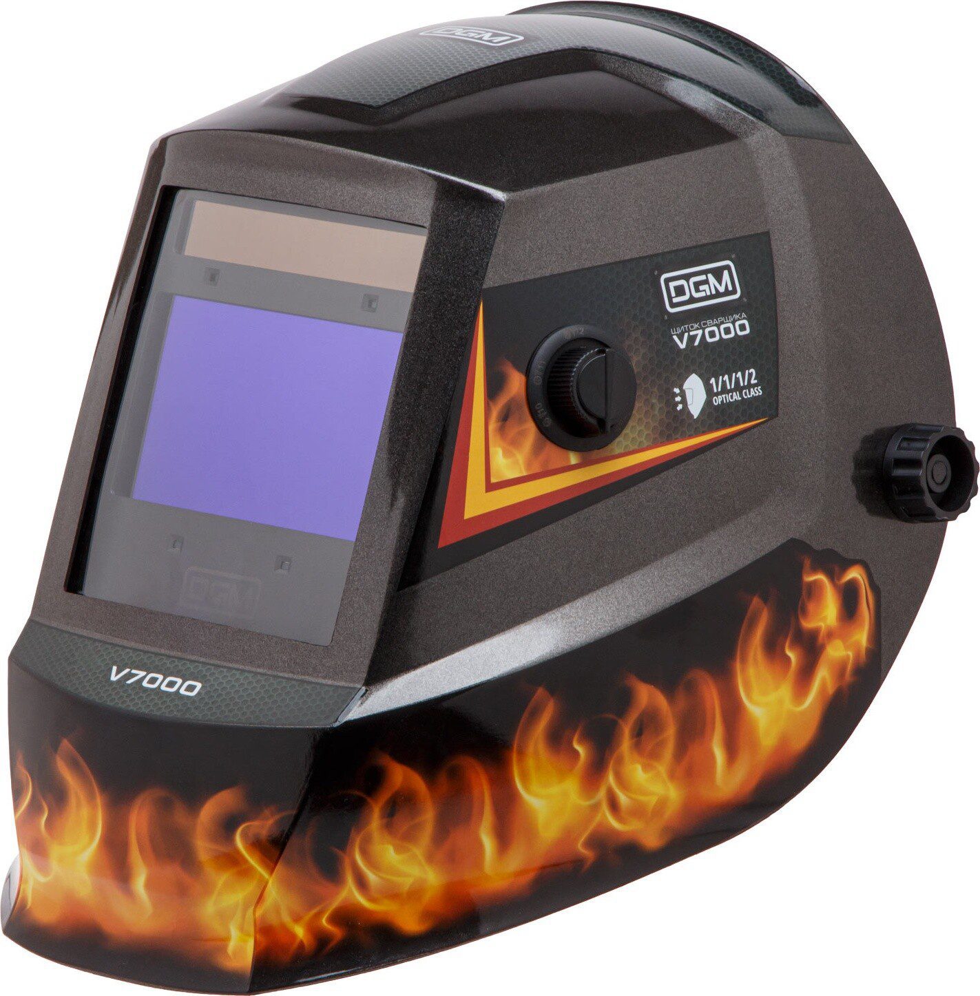 Маска сварочная хамелеон DGM V7000 пламя (V7000FL3) купить в Мастак Маска сварочная хамелеон DGM V7000 пламя (V7000FL3) купить в сети строительных магазинов Мастак