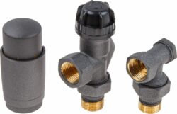 Комплект кранов для радиаторов 1/2 осевой серый AV ENGINEERING (AVE32012G) купить в сети строительных магазинов Мастак