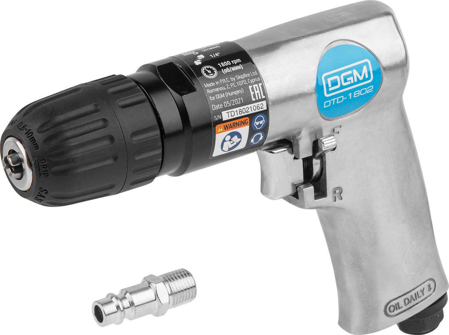 Пневмодрель с реверсом DGM DTD-1802 купить в Мастак Пневмодрель с реверсом DGM DTD-1802 купить в сети строительных магазинов Мастак