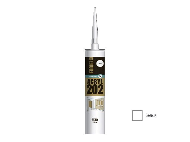 Герметик акриловый FOME FLEX Acryl 202 белый 310 мл (01-5-1-101) купить в Мастак Герметик акриловый FOME FLEX Acryl 202 белый 310 мл (01-5-1-101) купить в сети строительных магазинов Мастак