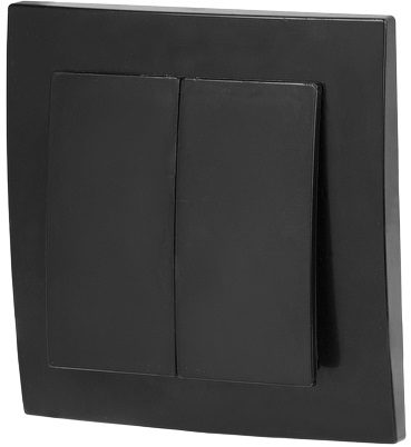 Выключатель двухклавишный скрытый ЮПИТЕР Стандарт черный (JP7423-06) купить в Мастак Выключатель двухклавишный скрытый ЮПИТЕР Стандарт черный (JP7423-06) купить в сети строительных магазинов Мастак