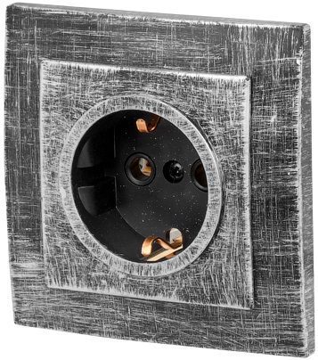 Розетка скрытая с заземлением ЮПИТЕР Стандарт серебро (JP7424-01) купить в Мастак Розетка скрытая с заземлением ЮПИТЕР Стандарт серебро (JP7424-01) купить в сети строительных магазинов Мастак