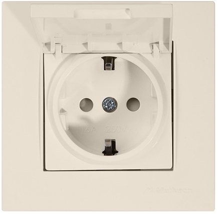 Розетка скрытая с крышкой и заземлением MUTLUSAN Rita кремовая (2220 610 0202) купить в Мастак Розетка скрытая с крышкой и заземлением MUTLUSAN Rita кремовая (2220 610 0202) купить в сети строительных магазинов Мастак
