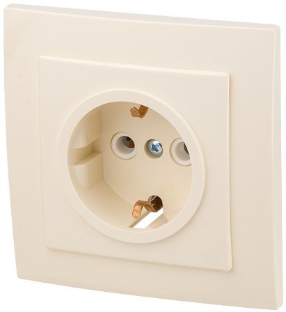Розетка скрытая с заземлением ЮПИТЕР Стандарт бежевая (JP7425-01) купить в Мастак Розетка скрытая с заземлением ЮПИТЕР Стандарт бежевая (JP7425-01) купить в сети строительных магазинов Мастак