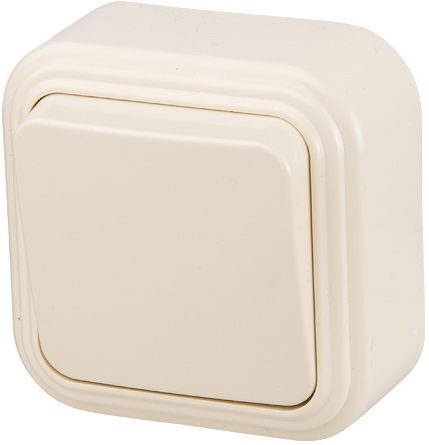 Выключатель одноклавишный наружный ЮПИТЕР Стандарт бежевый (JP7430-01) купить в Мастак Выключатель одноклавишный наружный ЮПИТЕР Стандарт бежевый (JP7430-01) купить в сети строительных магазинов Мастак