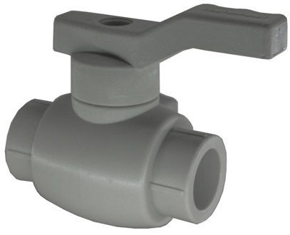 Кран шаровый ПП 25 стандарт серый РосТурПласт (27905) купить в Мастак Кран шаровый ПП 25 стандарт серый РосТурПласт (27905) купить в сети строительных магазинов Мастак