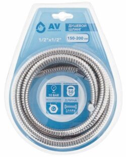 Шланг душевой AV ENGINEERING 150-200 см (AVSSS-049) купить в сети строительных магазинов Мастак