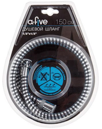 Шланг душевой A-FIVE 150 см (A5-003) купить в Мастак Шланг душевой A-FIVE 150 см (A5-003) купить в сети строительных магазинов Мастак