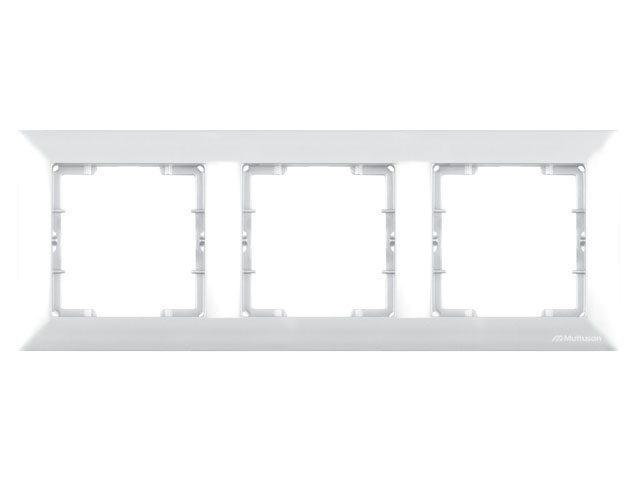 Рамка трехместная MUTLUSAN Daria белая (2120 800 1301) купить в Мастак Рамка трехместная MUTLUSAN Daria белая (2120 800 1301) купить в сети строительных магазинов Мастак