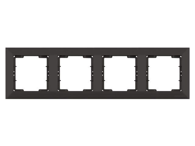 Рамка четырехместная MUTLUSAN Daria черная (2120 800 1484) купить в Мастак Рамка четырехместная MUTLUSAN Daria черная (2120 800 1484) купить в сети строительных магазинов Мастак