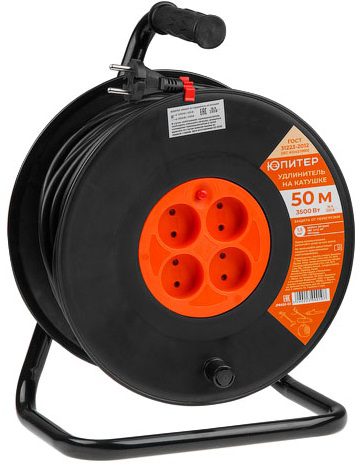 Удлинитель на катушке 50 м 4 розетки 3 Удлинитель на катушке 50 м 4 розетки 3