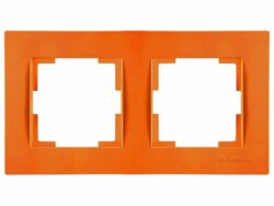 Рамка двухместная MUTLUSAN Rita оранжевая (2220 800 1206) купить в сети строительных магазинов Мастак
