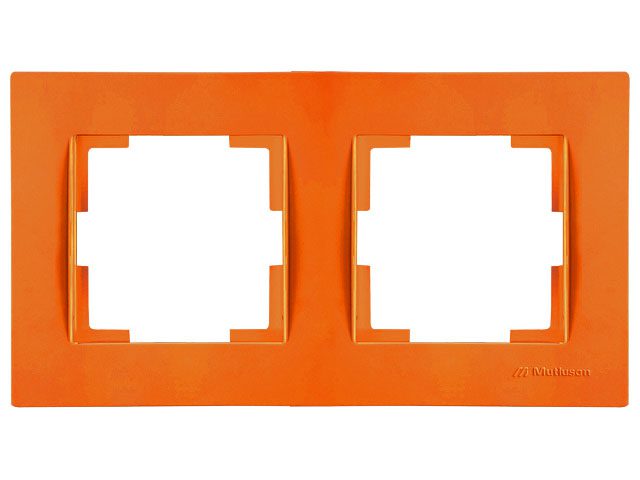 Рамка двухместная MUTLUSAN Rita оранжевая (2220 800 1206) купить в Мастак Рамка двухместная MUTLUSAN Rita оранжевая (2220 800 1206) купить в сети строительных магазинов Мастак