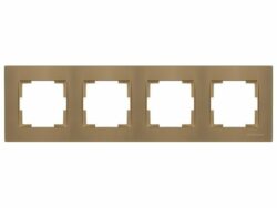 Рамка четырехместная MUTLUSAN Rita золотая (2220 800 1480) купить в сети строительных магазинов Мастак