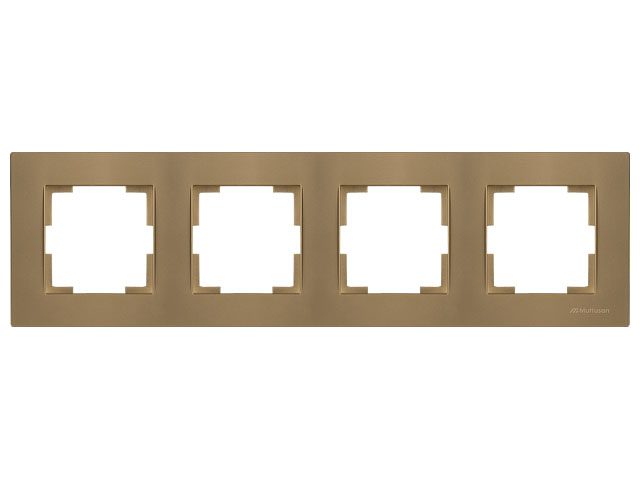 Рамка четырехместная MUTLUSAN Rita золотая (2220 800 1480) купить в Мастак Рамка четырехместная MUTLUSAN Rita золотая (2220 800 1480) купить в сети строительных магазинов Мастак