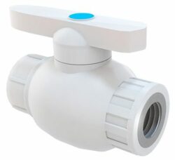 Кран шаровой ПП 20 внутренняя резьба белый РосТурПласт (16207) купить в сети строительных магазинов Мастак