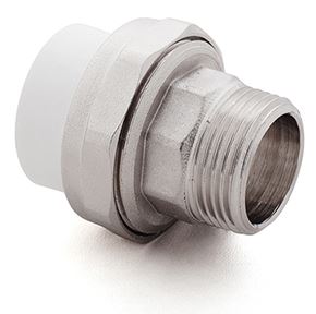 Американка ПП 25х1" с наружной резьбой белая РосТурПласт (10642) купить в Мастак Американка ПП 25х1" с наружной резьбой белая РосТурПласт (10642) купить в сети строительных магазинов Мастак