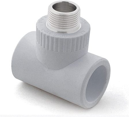 Тройник ПП 25х1/2" с наружной резьбой серый РосТурПласт (10997) купить в Мастак Тройник ПП 25х1/2" с наружной резьбой серый РосТурПласт (10997) купить в сети строительных магазинов Мастак