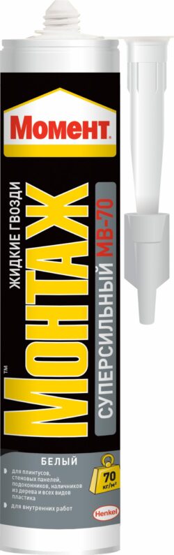 Клей монтажный МОМЕНТ Монтаж суперсильный МВ-70 400 г (697133) купить в сети строительных магазинов Мастак