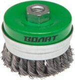 Щетка для УШМ чашка косичка 75 мм M14 усиленная ВОЛАТ (81040-75) купить в сети строительных магазинов Мастак