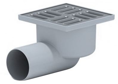 Трап с горизонтальным отводом D 50 TQ5102 с сухим затвором решетка нержавеющая сталь 100х100 мм серый РосТурПлас (11400) купить в Мастак Трап с горизонтальным отводом D 50 TQ5102 с сухим затвором решетка нержавеющая сталь 100х100 мм серый РосТурПлас (11400) купить в сети строительных магазинов Мастак