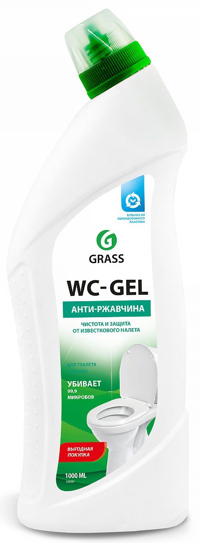 Средство чистящее для ванны GRASS Wс-Gel 1 л (125437) купить в Мастак Средство чистящее для ванны GRASS Wс-Gel 1 л (125437) купить в сети строительных магазинов Мастак