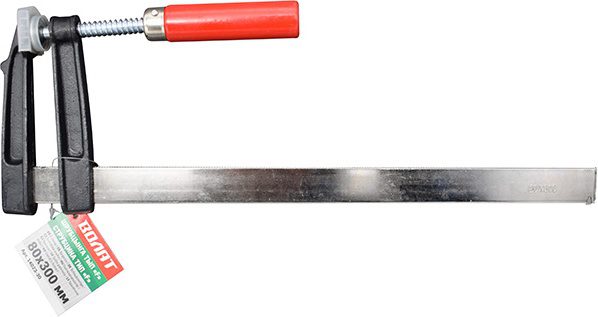 Струбцина F-образная 80 x 300 мм ВОЛАТ (14023-30) купить в Мастак Струбцина F-образная 80 x 300 мм ВОЛАТ (14023-30) купить в сети строительных магазинов Мастак