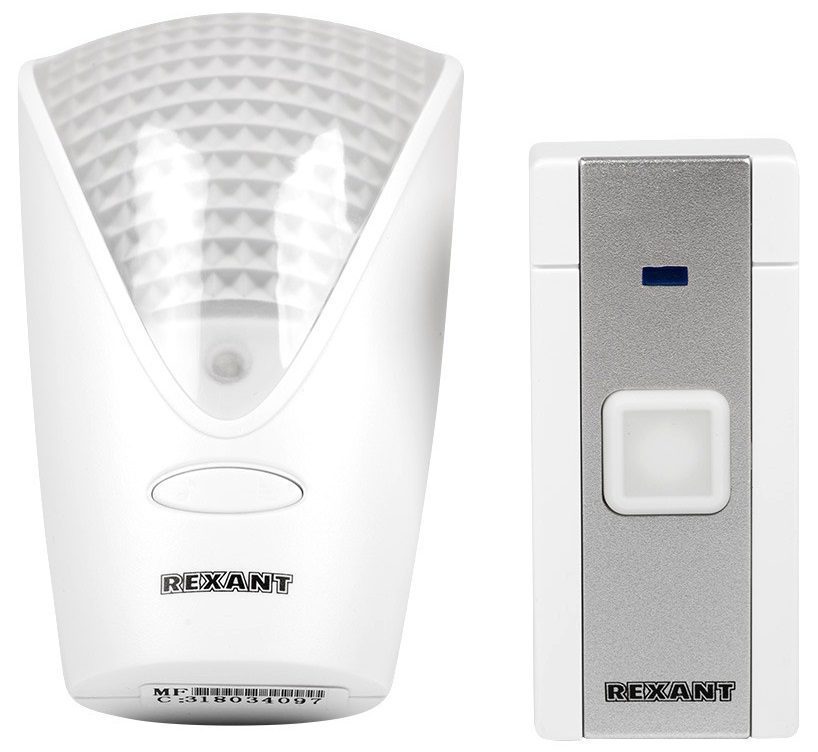 Звонок дверной беспроводной REXANT RX-7 со световой индикацией (73-0070) купить в Мастак Звонок дверной беспроводной REXANT RX-7 со световой индикацией (73-0070) купить в сети строительных магазинов Мастак