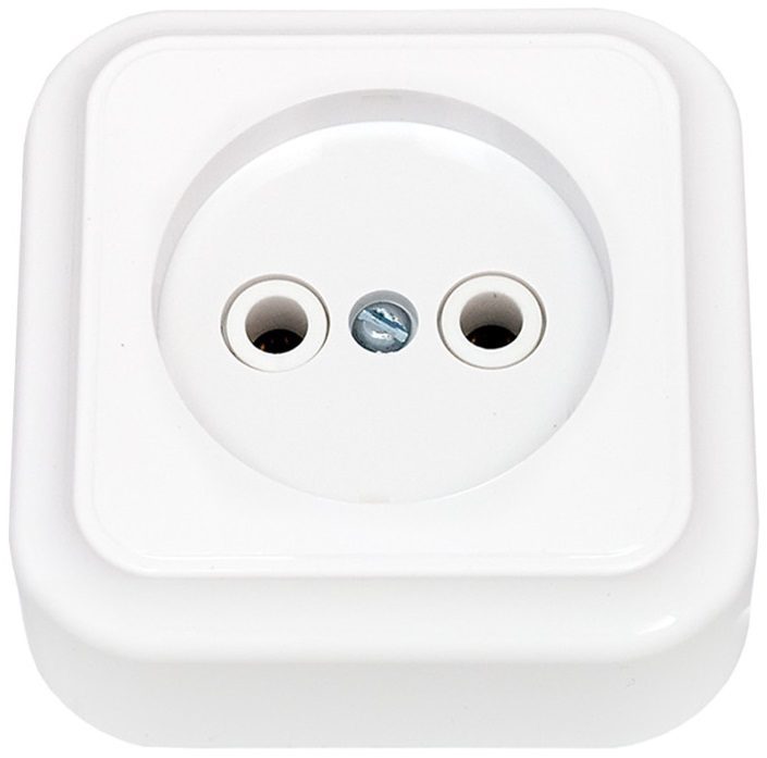 Розетка наружная BYLECTRICA Пралеска белая (РА16-255) купить в Мастак Розетка наружная BYLECTRICA Пралеска белая (РА16-255) купить в сети строительных магазинов Мастак