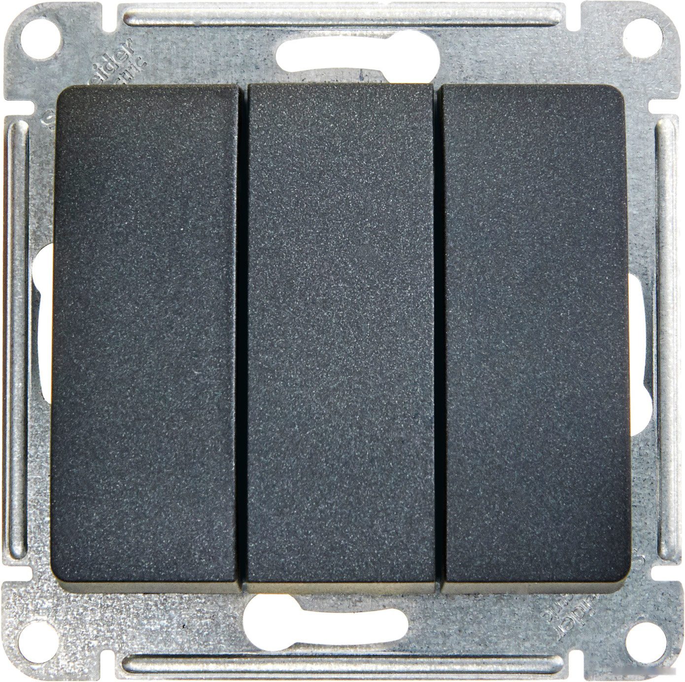 Выключатель трехклавишный скрытый SCHNEIDER ELECTRIC Glossa антрацит (GSL000731) купить в Мастак Выключатель трехклавишный скрытый SCHNEIDER ELECTRIC Glossa антрацит (GSL000731) купить в сети строительных магазинов Мастак