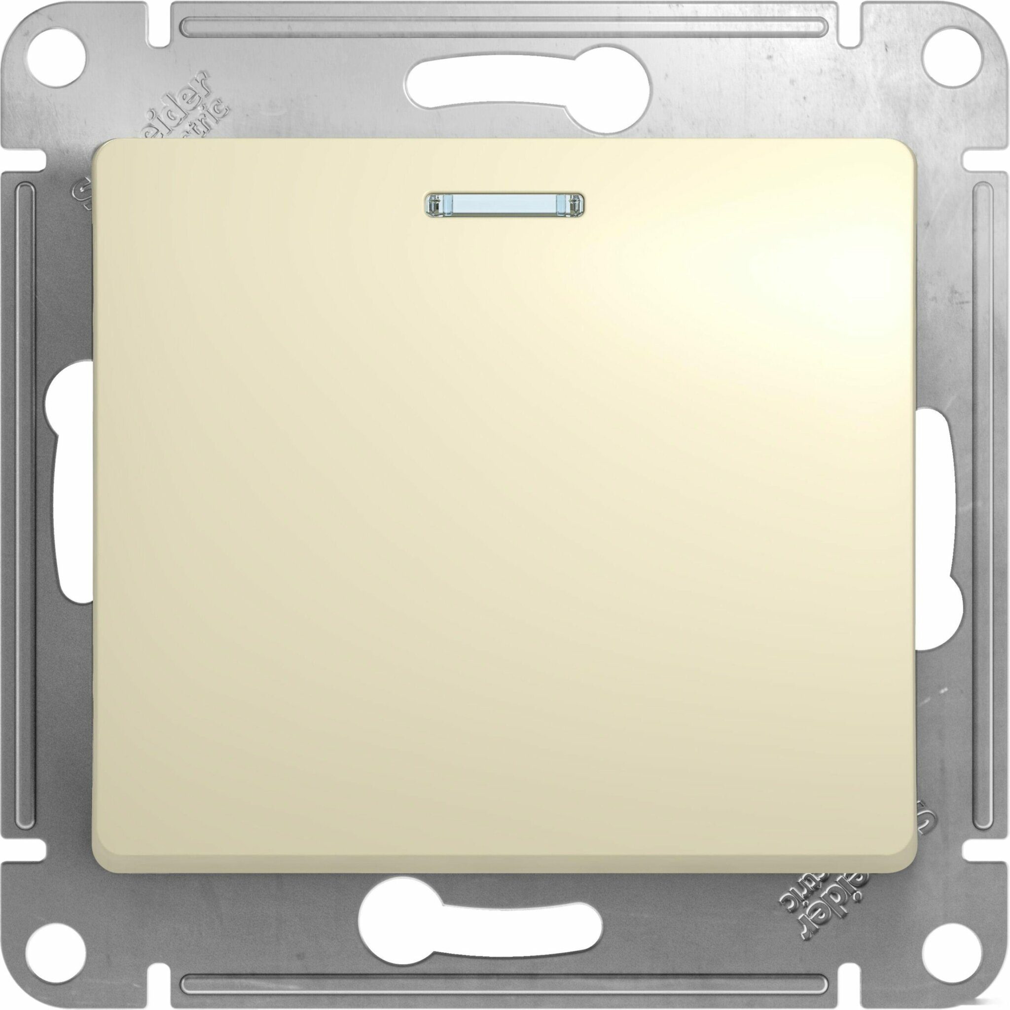 Выключатель одноклавишный скрытый с подсветкой SCHNEIDER ELECTRIC Glossa бежевый (GSL000213) купить в Мастак Выключатель одноклавишный скрытый с подсветкой SCHNEIDER ELECTRIC Glossa бежевый (GSL000213) купить в сети строительных магазинов Мастак