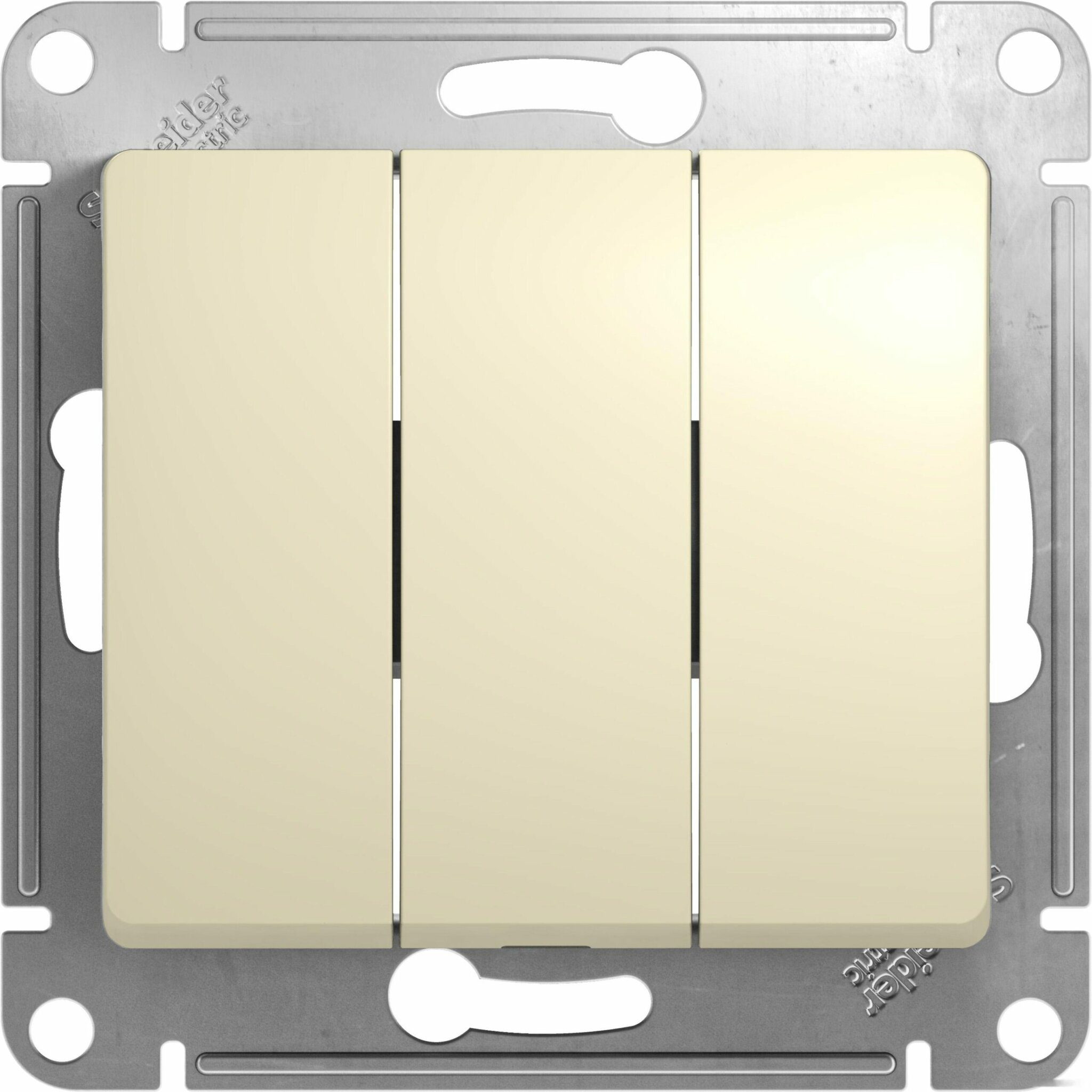 Выключатель трехклавишный скрытый SCHNEIDER ELECTRIC Glossa бежевый (GSL000231) купить в Мастак Выключатель трехклавишный скрытый SCHNEIDER ELECTRIC Glossa бежевый (GSL000231) купить в сети строительных магазинов Мастак