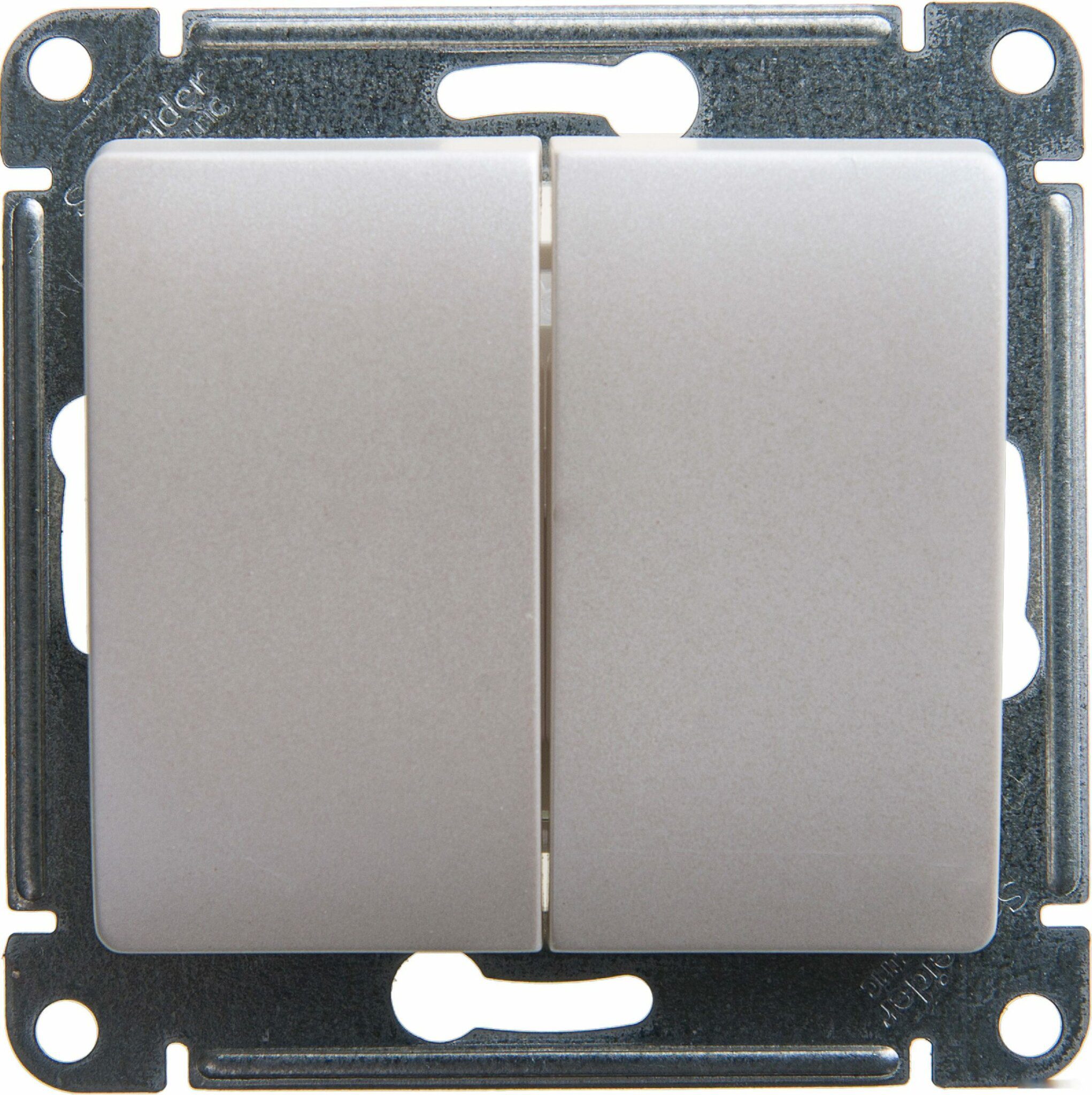 Выключатель двухклавишный скрытый SCHNEIDER ELECTRIC Glossa перламутр (GSL000651) купить в Мастак Выключатель двухклавишный скрытый SCHNEIDER ELECTRIC Glossa перламутр (GSL000651) купить в сети строительных магазинов Мастак