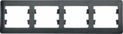 Рамка четырехместная SCHNEIDER ELECTRIC Glossa горизонтальная антрацит (GSL000704) купить в сети строительных магазинов Мастак