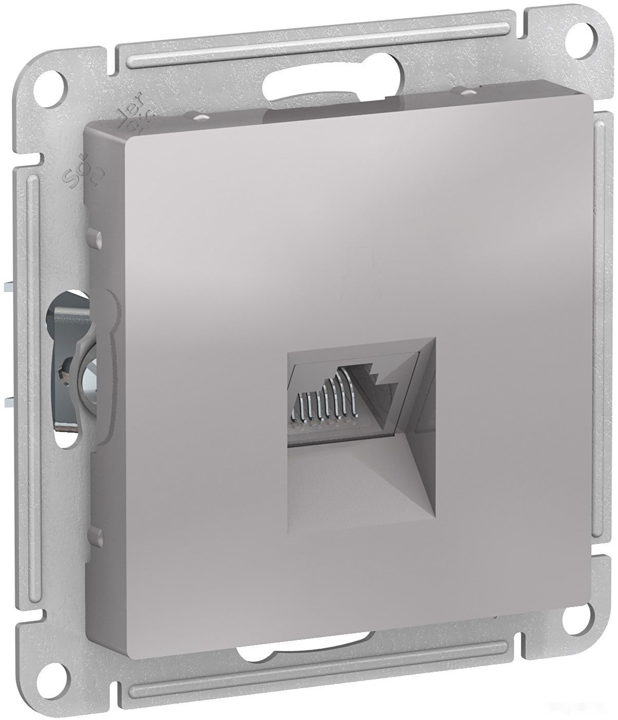 Розетка компьютерная SCHNEIDER ELECTRIC AtlasDesign алюминий (ATN000383) купить в Мастак Розетка компьютерная SCHNEIDER ELECTRIC AtlasDesign алюминий (ATN000383) купить в сети строительных магазинов Мастак