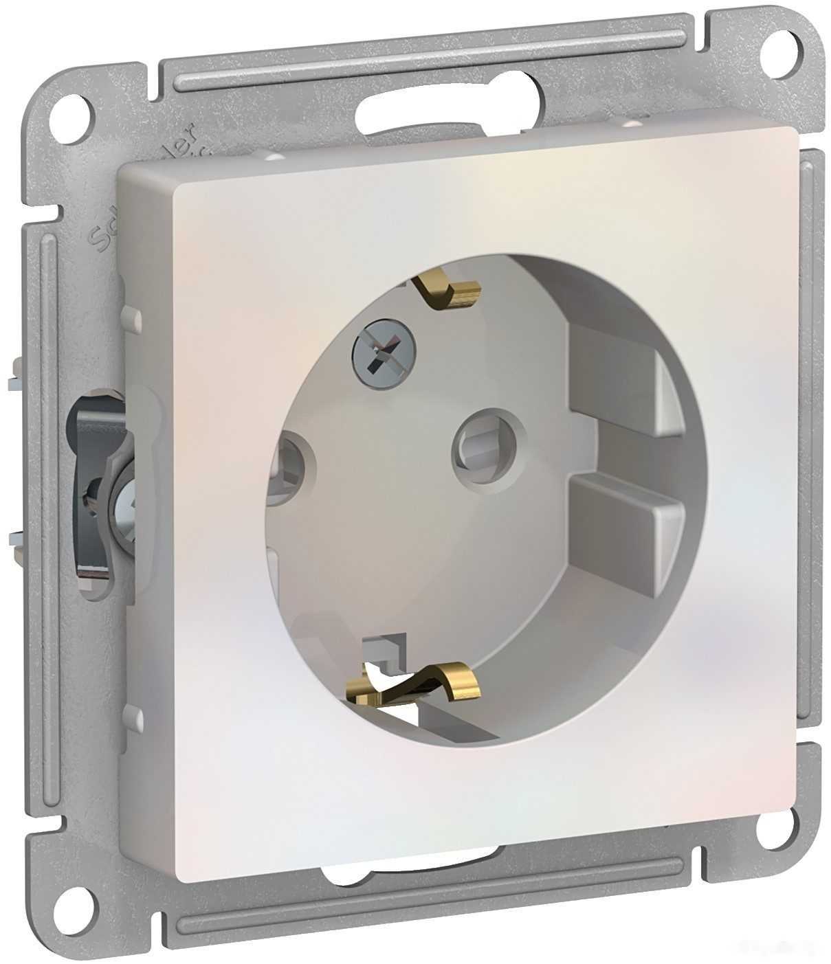 Розетка скрытая с заземлением SCHNEIDER ELECTRIC AtlasDesign жемчуг (ATN000445) купить в Мастак Розетка скрытая с заземлением SCHNEIDER ELECTRIC AtlasDesign жемчуг (ATN000445) купить в сети строительных магазинов Мастак