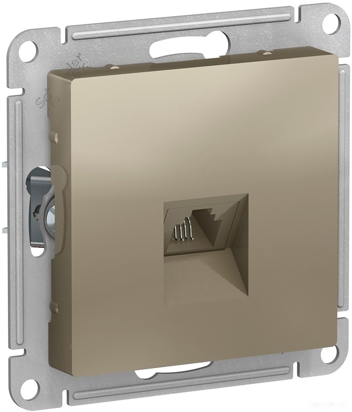 Розетка телефонная SCHNEIDER ELECTRIC AtlasDesign шампань (ATN000581) купить в Мастак Розетка телефонная SCHNEIDER ELECTRIC AtlasDesign шампань (ATN000581) купить в сети строительных магазинов Мастак