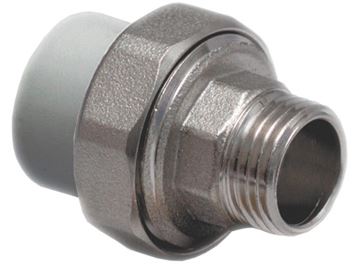 Американка ПП 20х1/2" с наружной резьбой серая РосТурПласт (15519) купить в Мастак Американка ПП 20х1/2" с наружной резьбой серая РосТурПласт (15519) купить в сети строительных магазинов Мастак