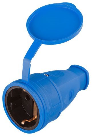 Розетка переносная 16А 250В с заземлением ЮПИТЕР синяя (JP7601-05) купить в Мастак Розетка переносная 16А 250В с заземлением ЮПИТЕР синяя (JP7601-05) купить в сети строительных магазинов Мастак