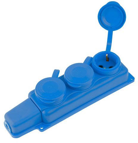 Розетка переносная тройная 16А 250В с заземлением ЮПИТЕР синяя (JP7601-09) купить в Мастак Розетка переносная тройная 16А 250В с заземлением ЮПИТЕР синяя (JP7601-09) купить в сети строительных магазинов Мастак