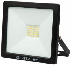 Прожектор светодиодный JP1220 50 Вт 6500K ЮПИТЕР (JP1220-50) купить в сети строительных магазинов Мастак